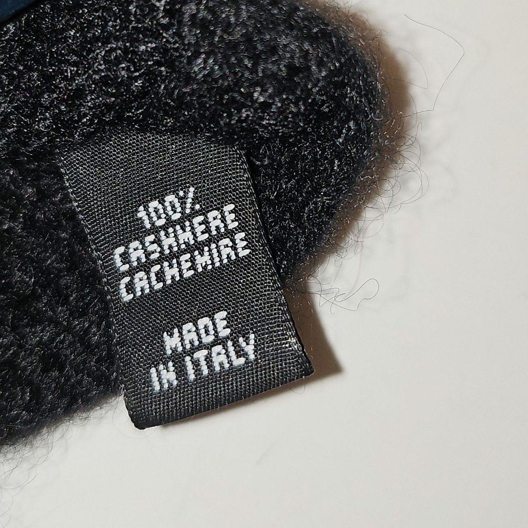 CHANEL シャネル ブラックカシミア 指なしロンググローブ 手袋