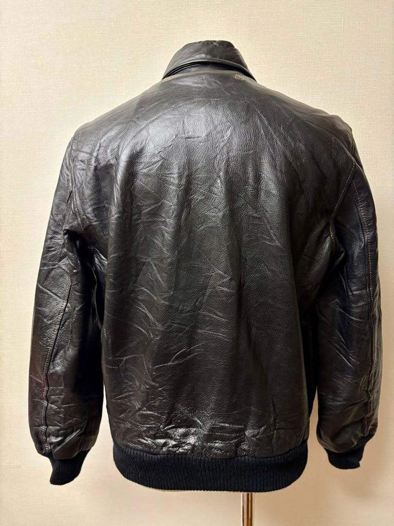 USA ビンテージ A-2 フライト ジャケット M 黒茶 xpv