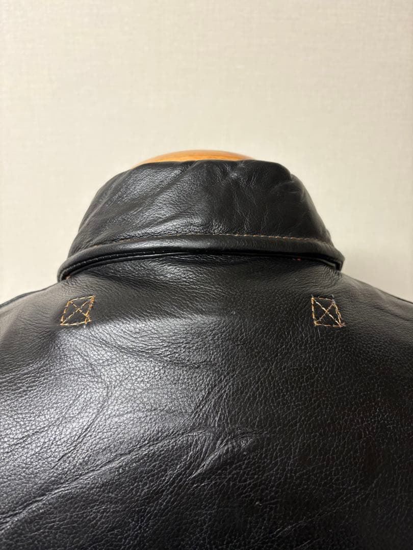 USA ビンテージ A-2 フライト ジャケット M 黒茶 xpv