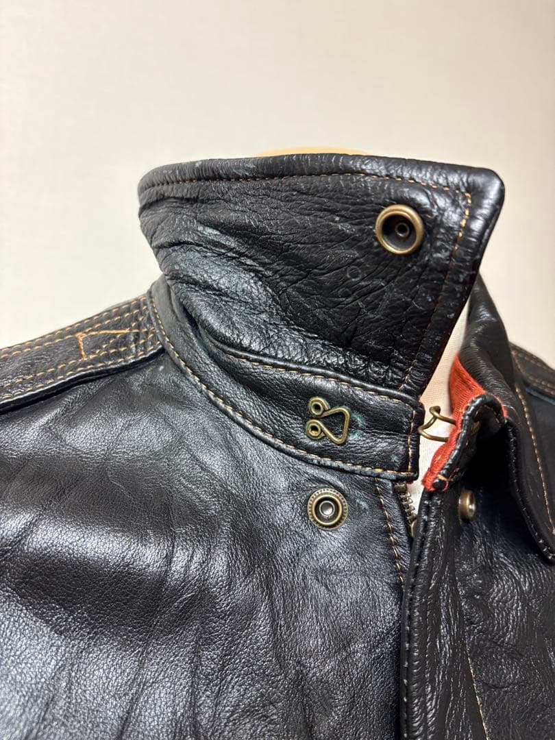 USA ビンテージ A-2 フライト ジャケット M 黒茶 xpv