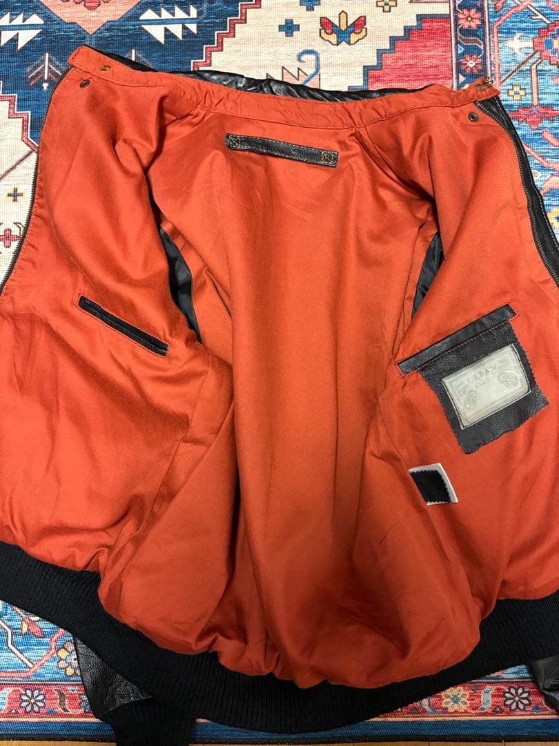 USA ビンテージ A-2 フライト ジャケット M 黒茶 xpv