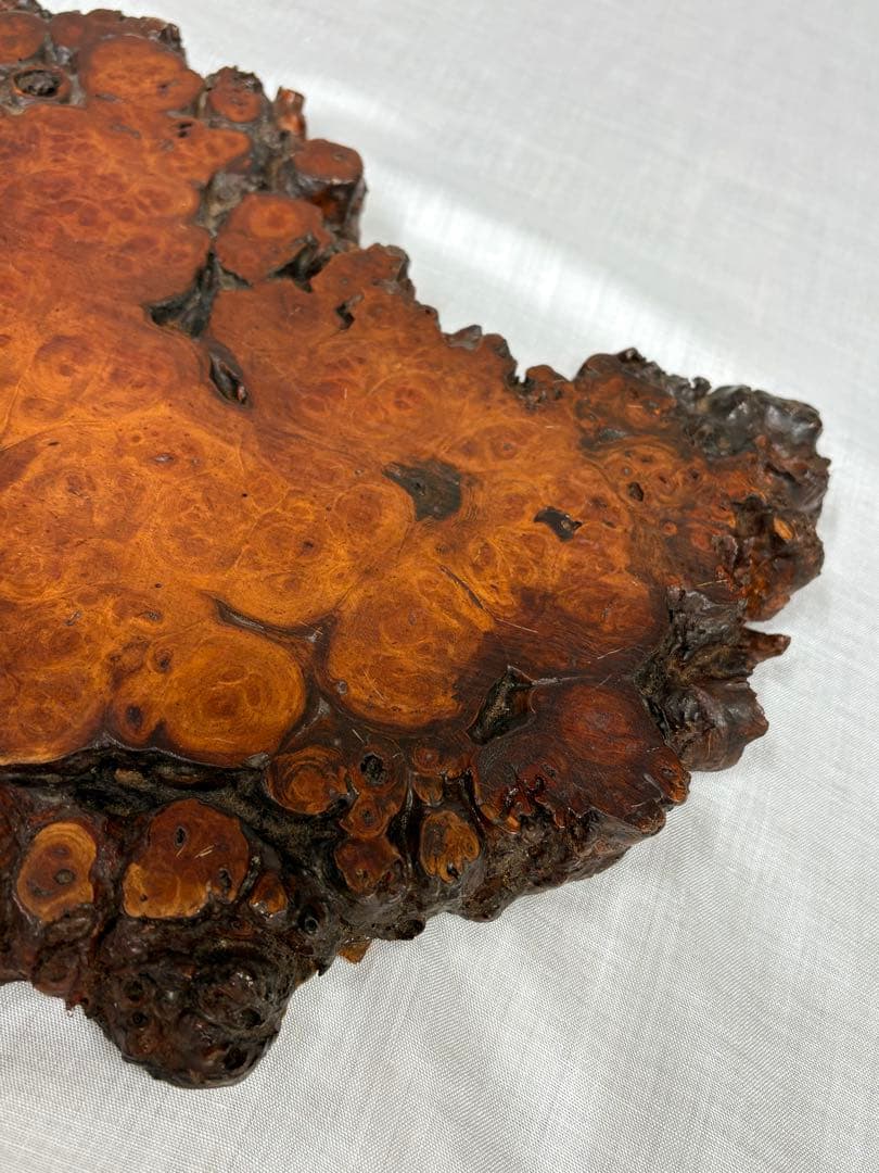 葡萄杢　玉杢　敷板　一枚板　天然木　花台　盆栽台　香炉台　飾台　木工　古美術