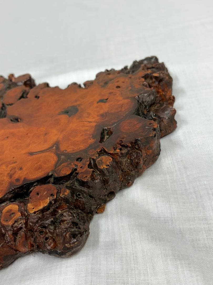 葡萄杢　玉杢　敷板　一枚板　天然木　花台　盆栽台　香炉台　飾台　木工　古美術