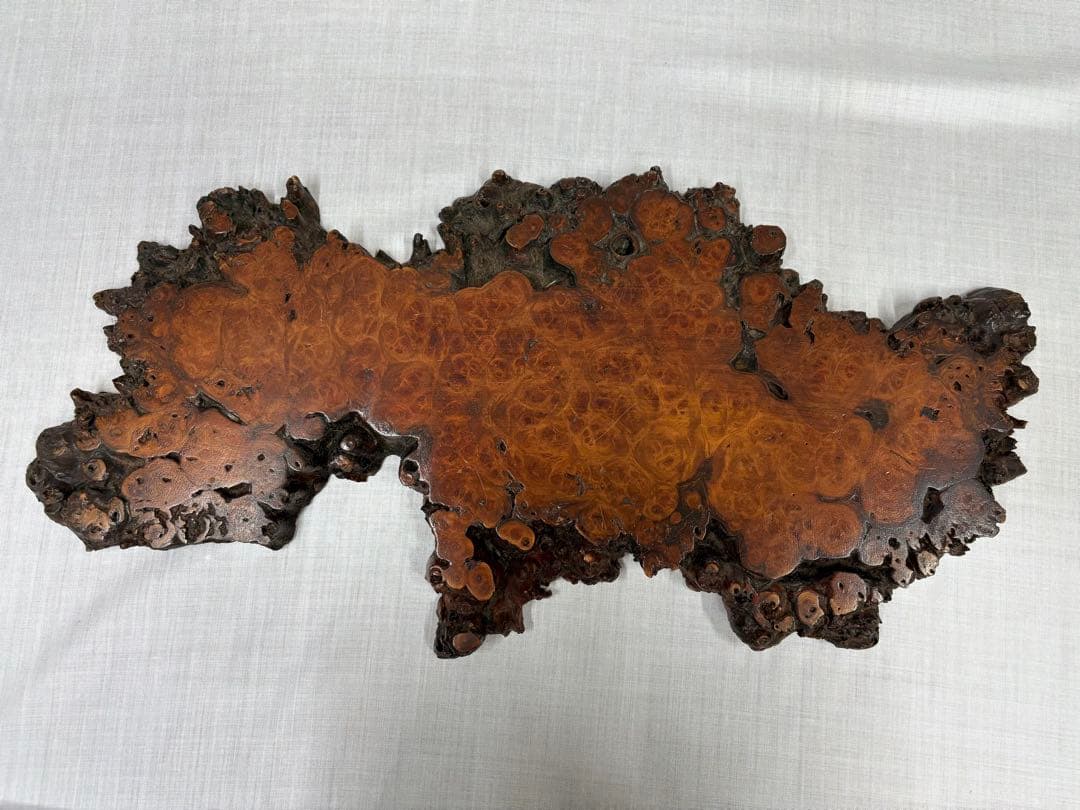 葡萄杢　玉杢　敷板　一枚板　天然木　花台　盆栽台　香炉台　飾台　木工　古美術