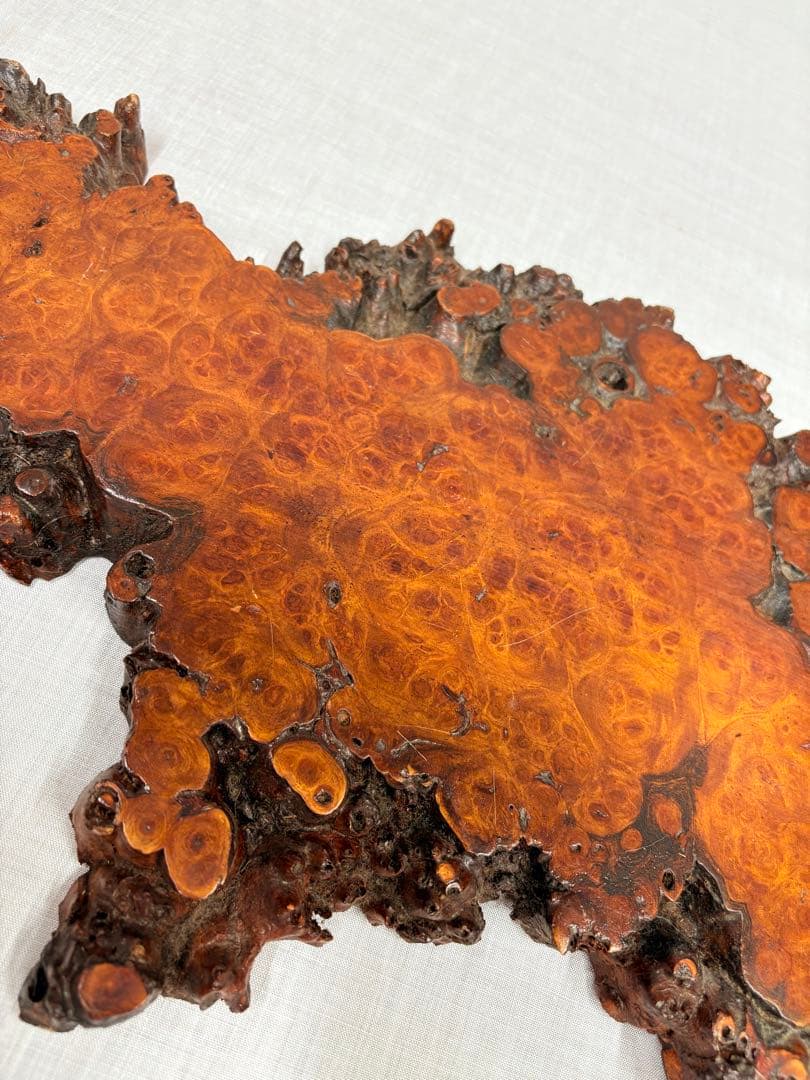 葡萄杢　玉杢　敷板　一枚板　天然木　花台　盆栽台　香炉台　飾台　木工　古美術