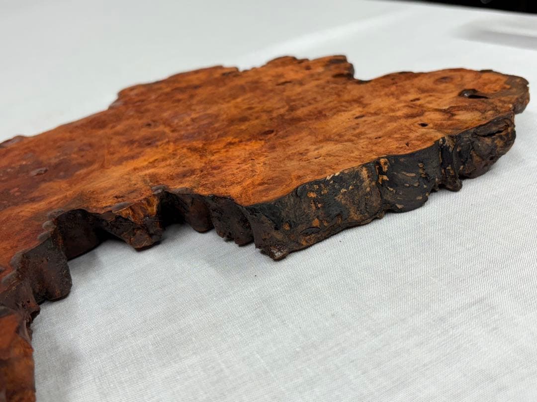 葡萄杢　玉杢　敷板　一枚板　天然木　花台　盆栽台　香炉台　飾台　木工　古美術