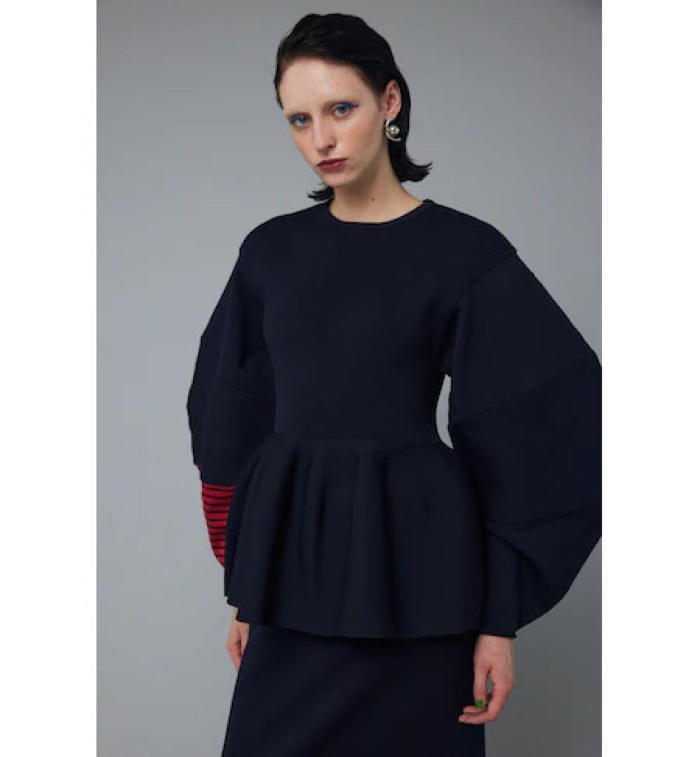 美品　HeRIN.CYE Color block flared tops