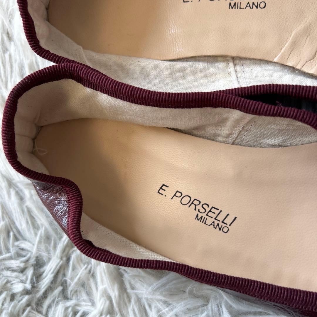 【新品】E.PORSELLI×Plage 別注バレエシューズ ワインレッド 35