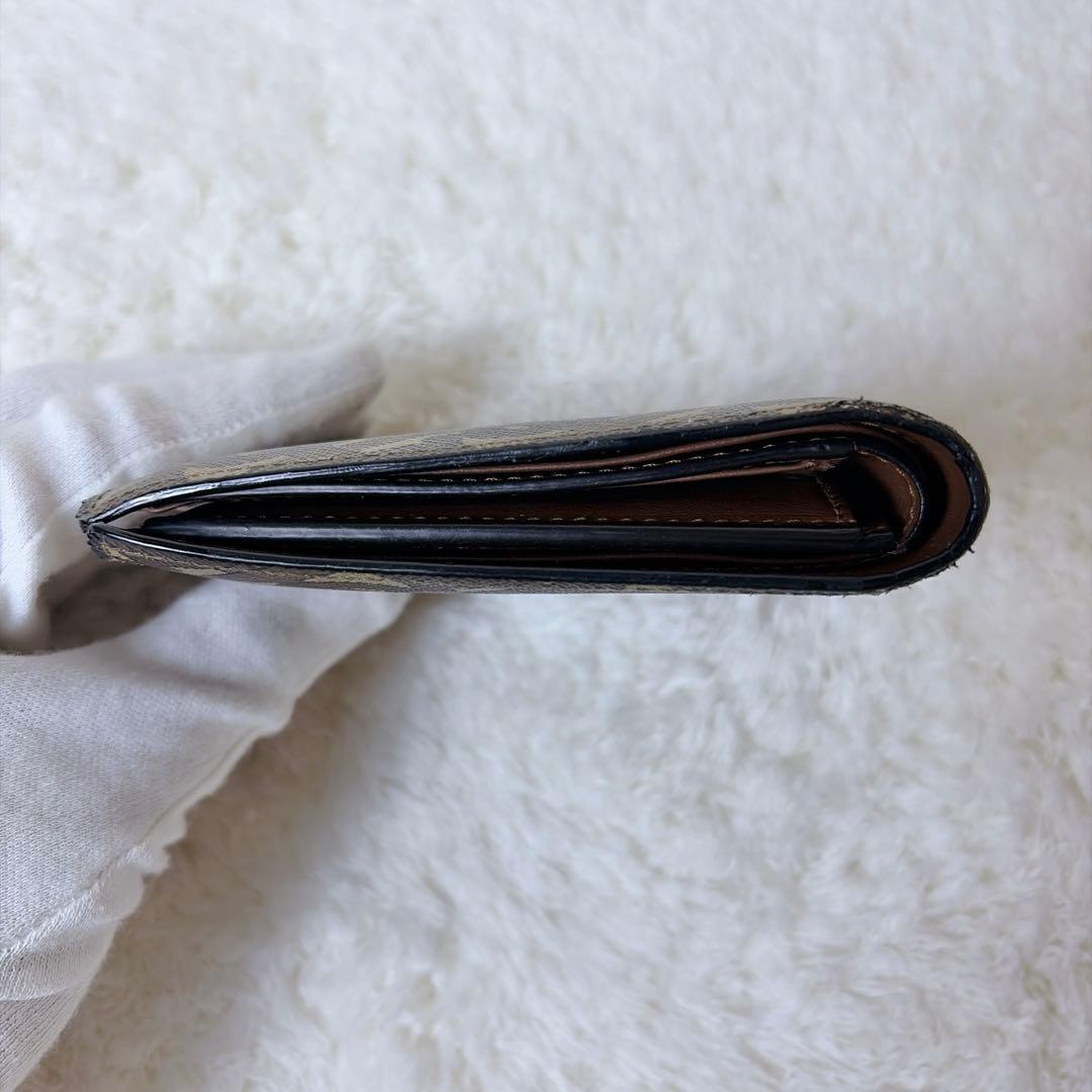 BURBERRY 2つ折り財布 TBロゴ 総柄 レザー PVC ブラウン