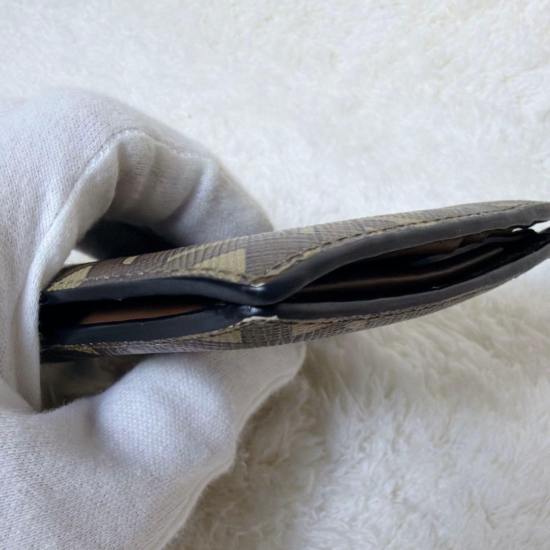 BURBERRY 2つ折り財布 TBロゴ 総柄 レザー PVC ブラウン