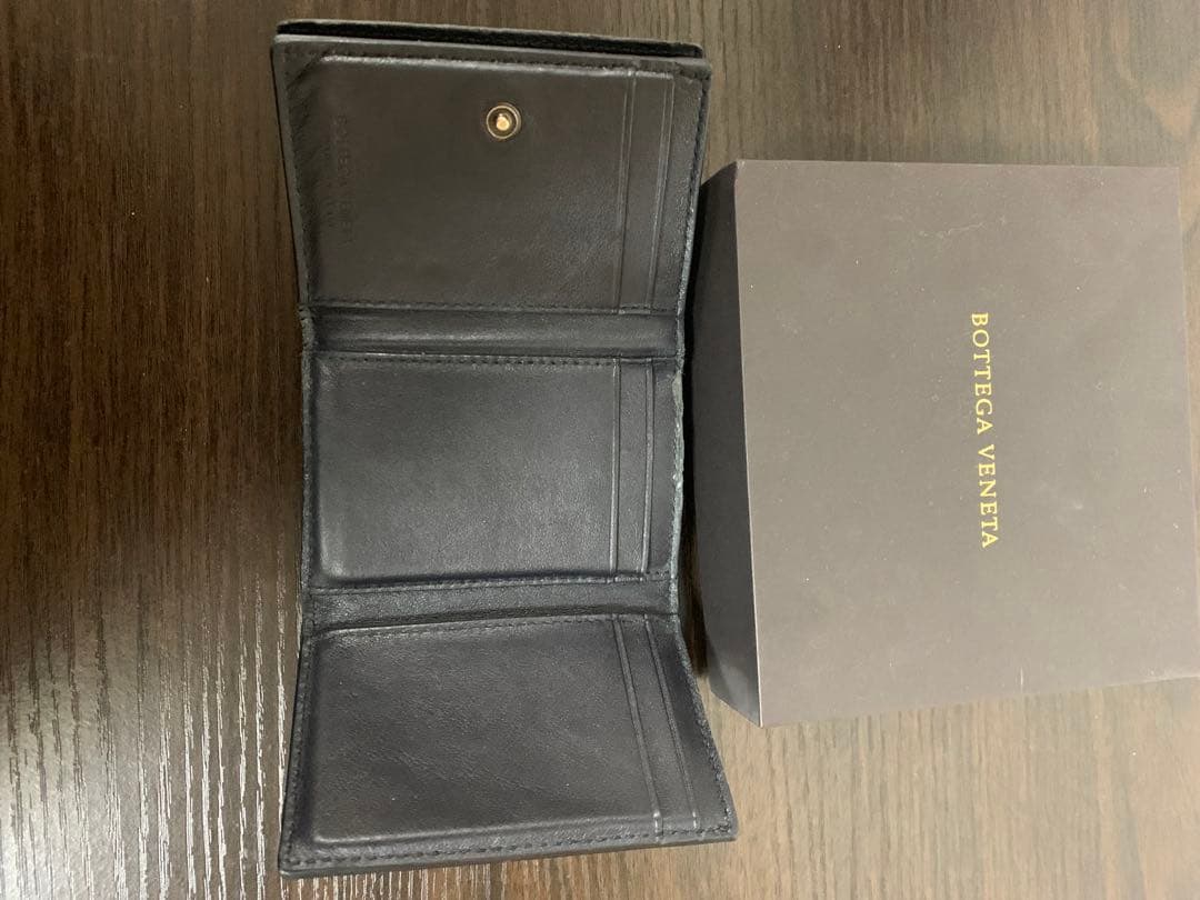 Bottega Veneta ネイビー 三つ折り財布