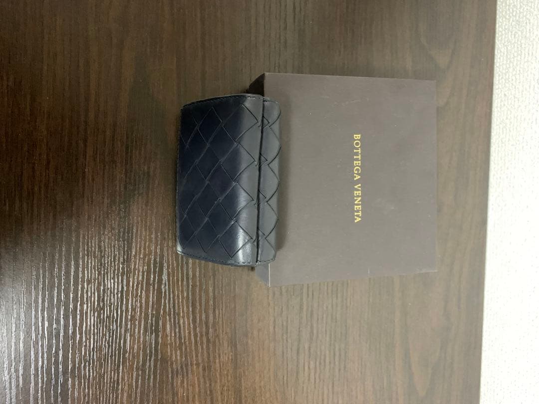 Bottega Veneta ネイビー 三つ折り財布