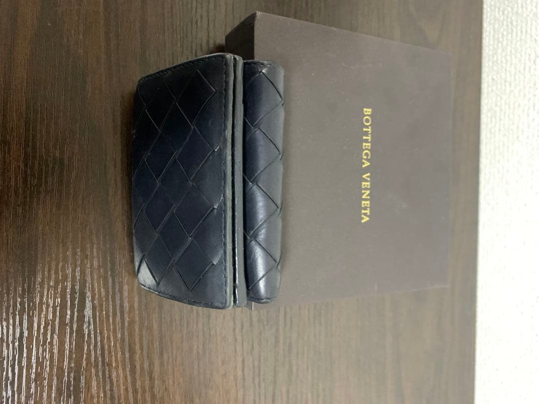 Bottega Veneta ネイビー 三つ折り財布