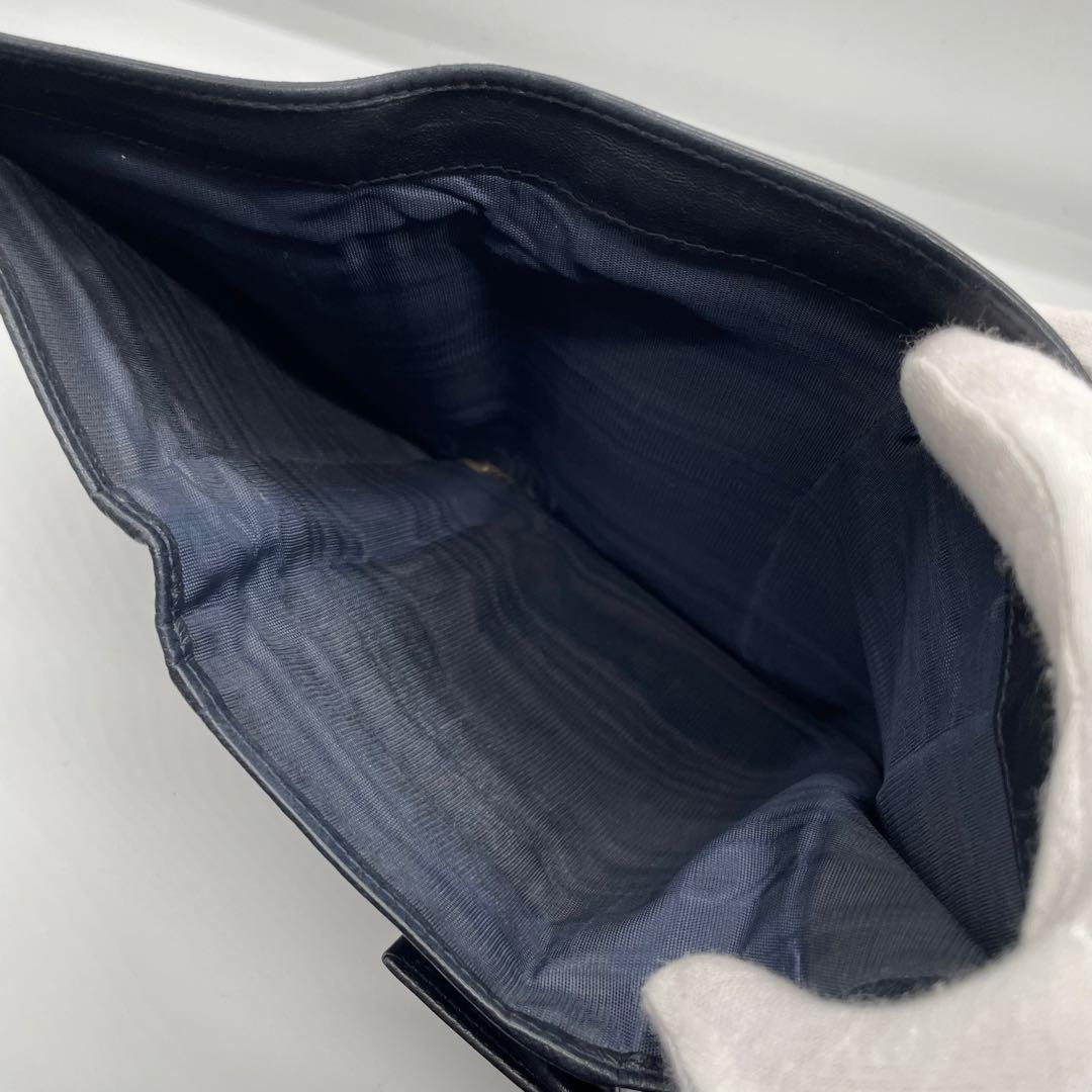 【美品】 PRADA プラダ レザー 折り財布 w5