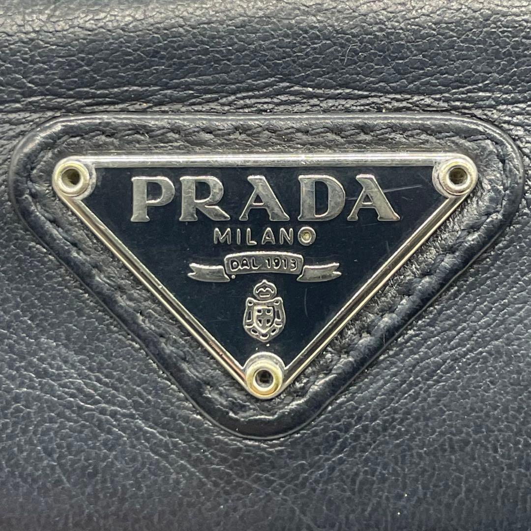 【美品】 PRADA プラダ レザー 折り財布 w5