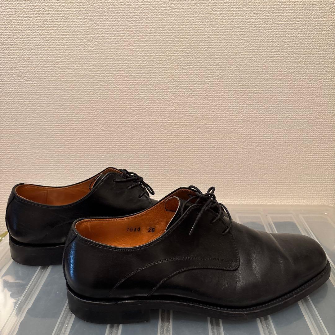 良品スコッチグレイン外羽根プレーン　　　　　ブラック 26cm EEE