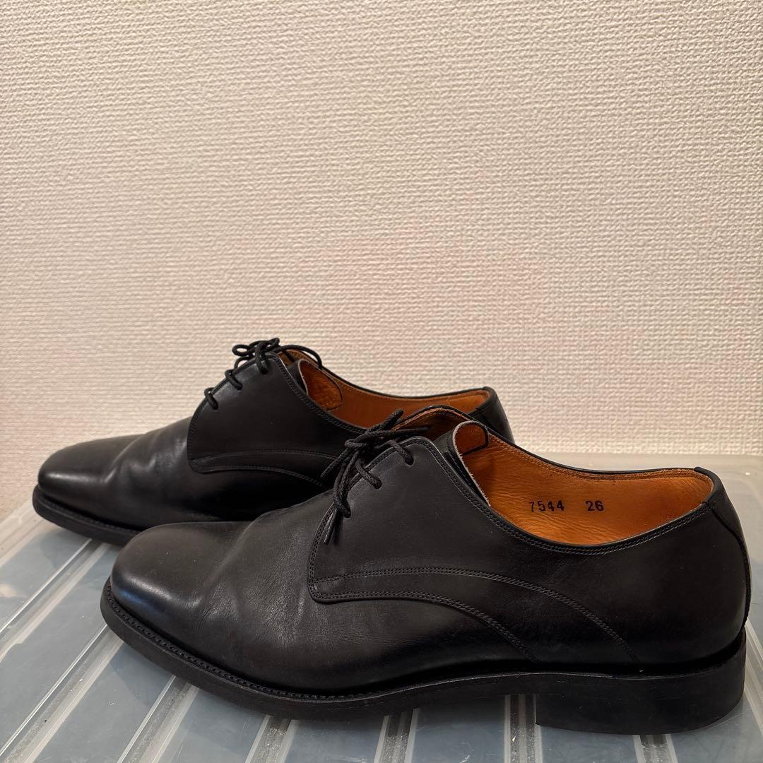 良品スコッチグレイン外羽根プレーン　　　　　ブラック 26cm EEE