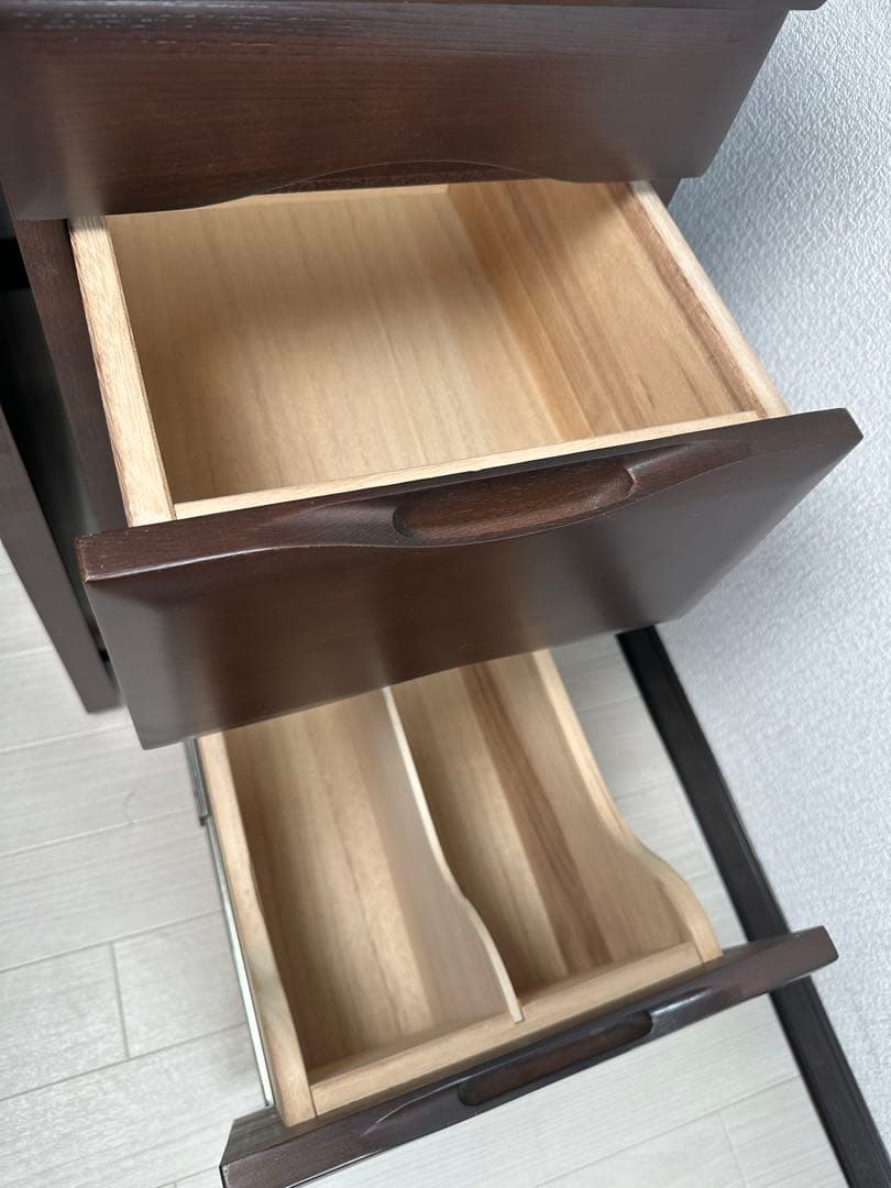 東海家具 学習机 学習デスク パソコンデスク 片袖 ワゴンキャスター付 ※i1※