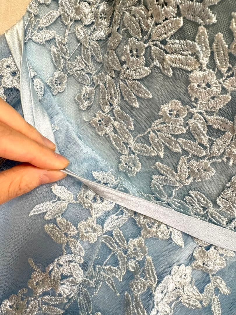 ライトブルー Aライン プリンセスライン ドレス