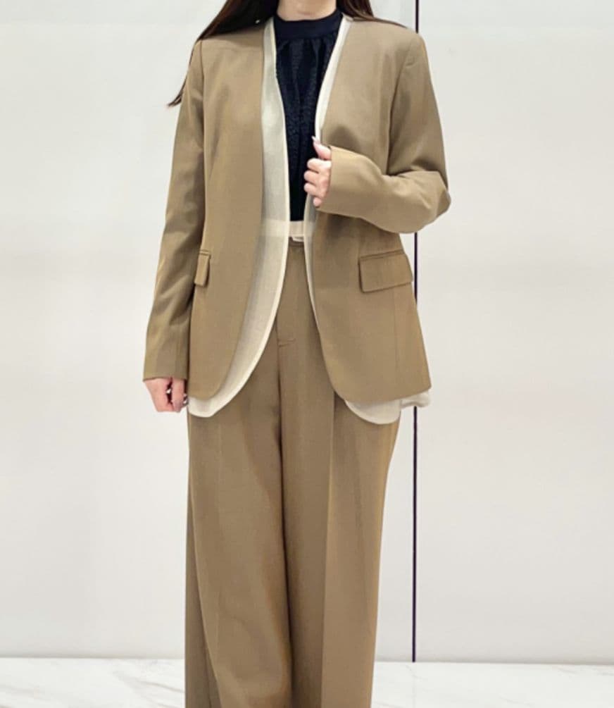 タグ付き未使用✨ジルスチュアート ノーカラージャケット シアーベスト S