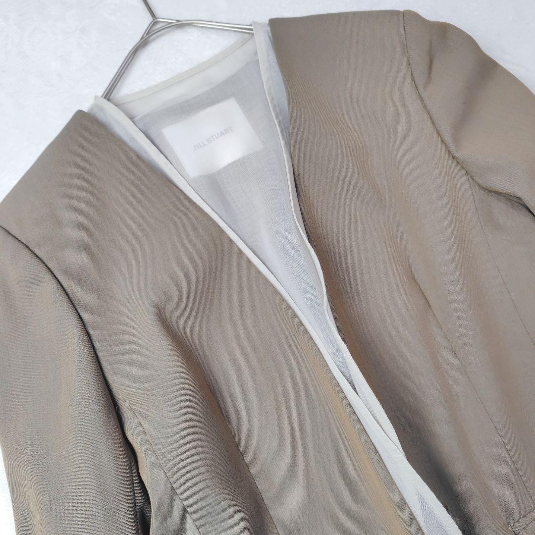 タグ付き未使用✨ジルスチュアート ノーカラージャケット シアーベスト S