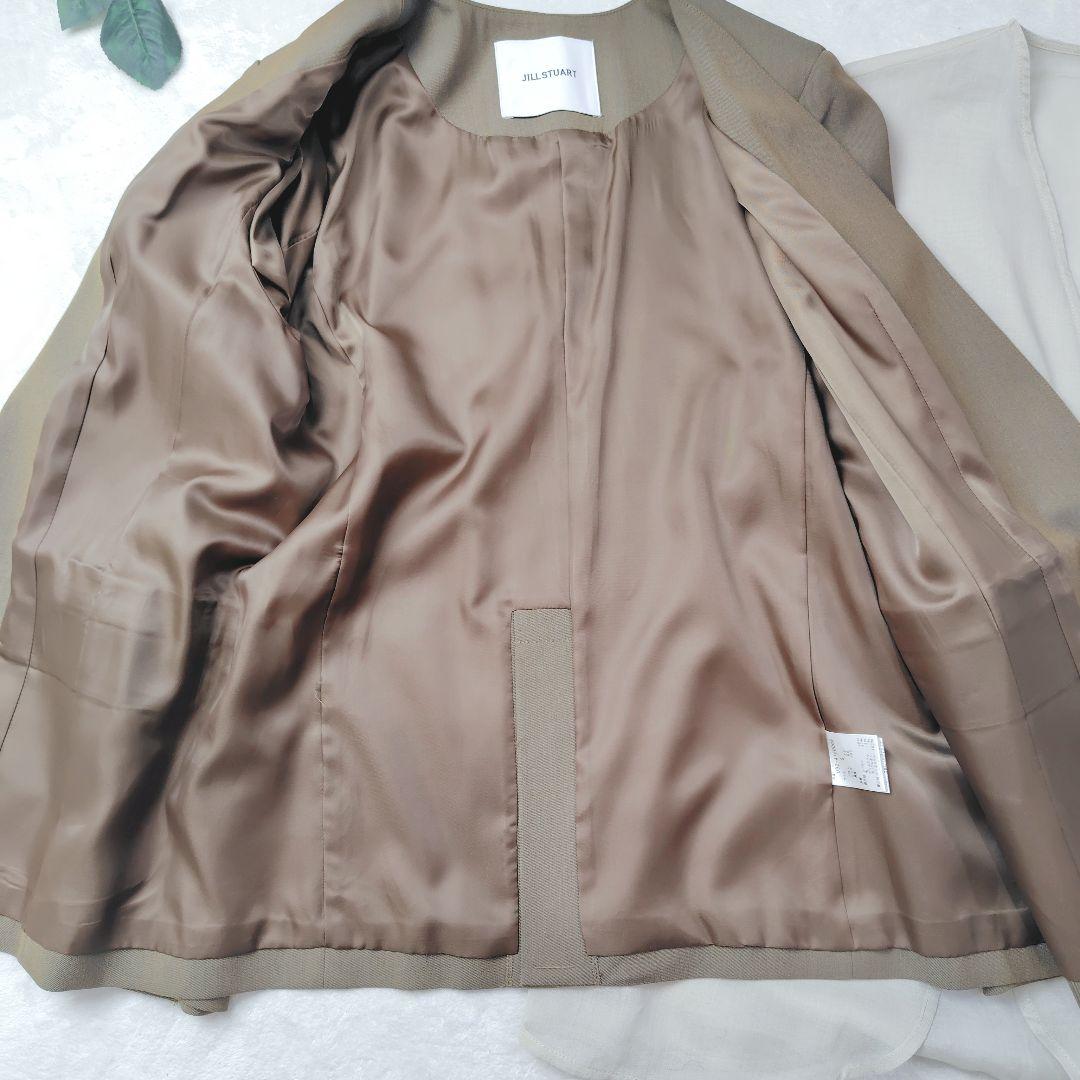 タグ付き未使用✨ジルスチュアート ノーカラージャケット シアーベスト S