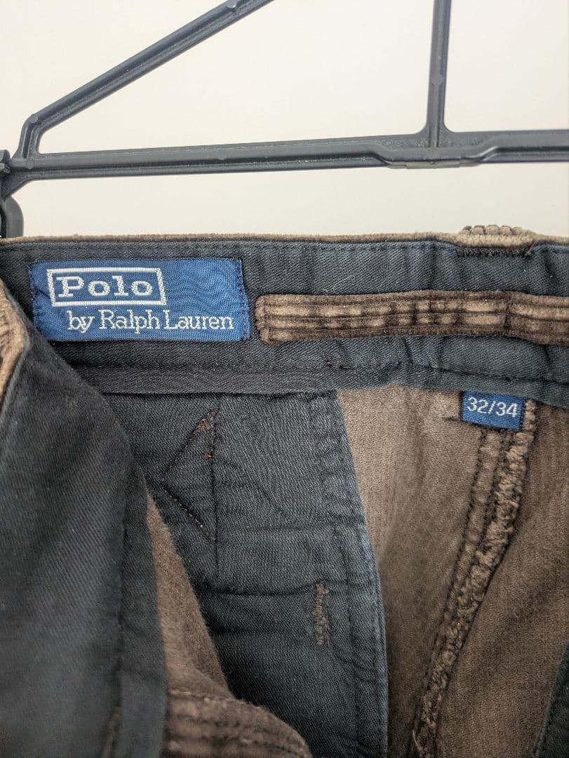 90sラルフローレンコーデュロイパンツ　シンチバック