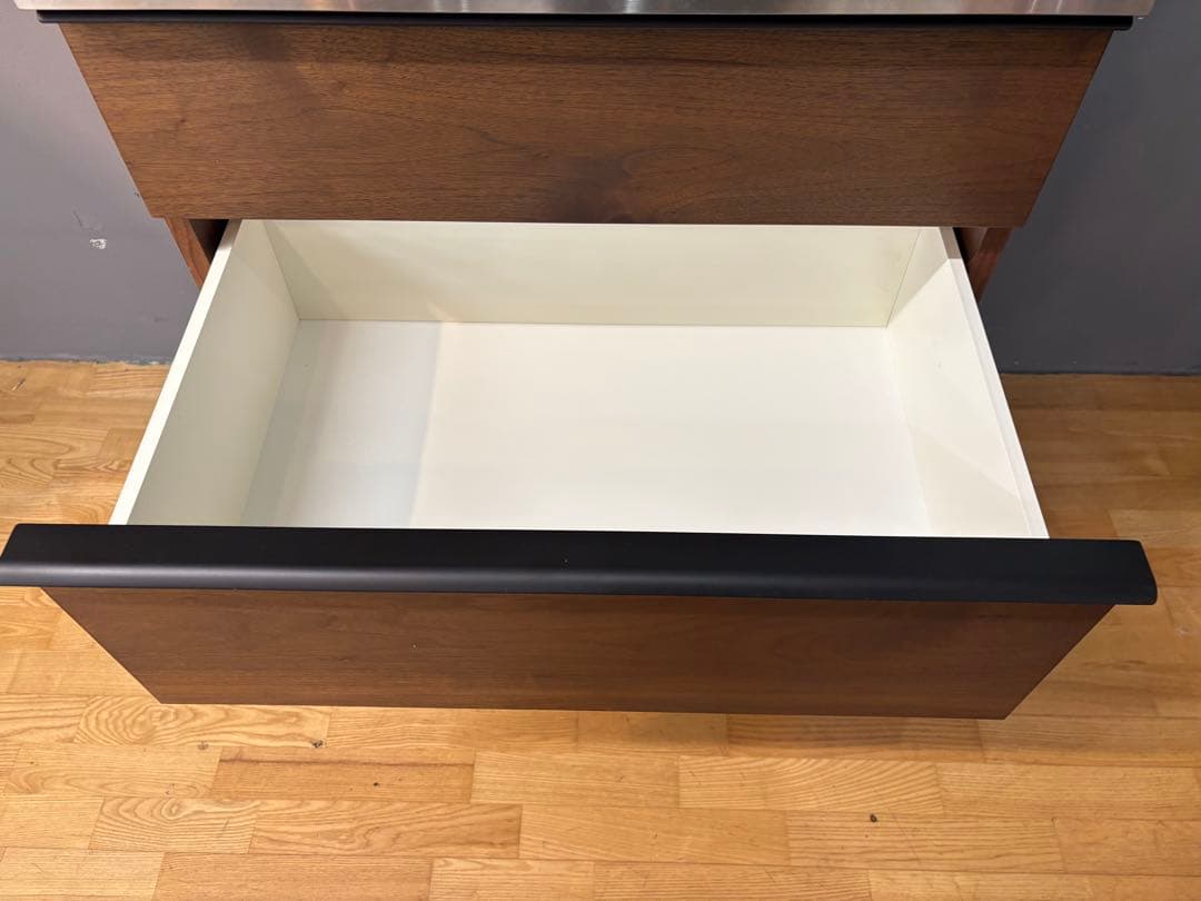 M048　関具製　高級食器棚　レンジボード　カップボード　幅700ｍｍ