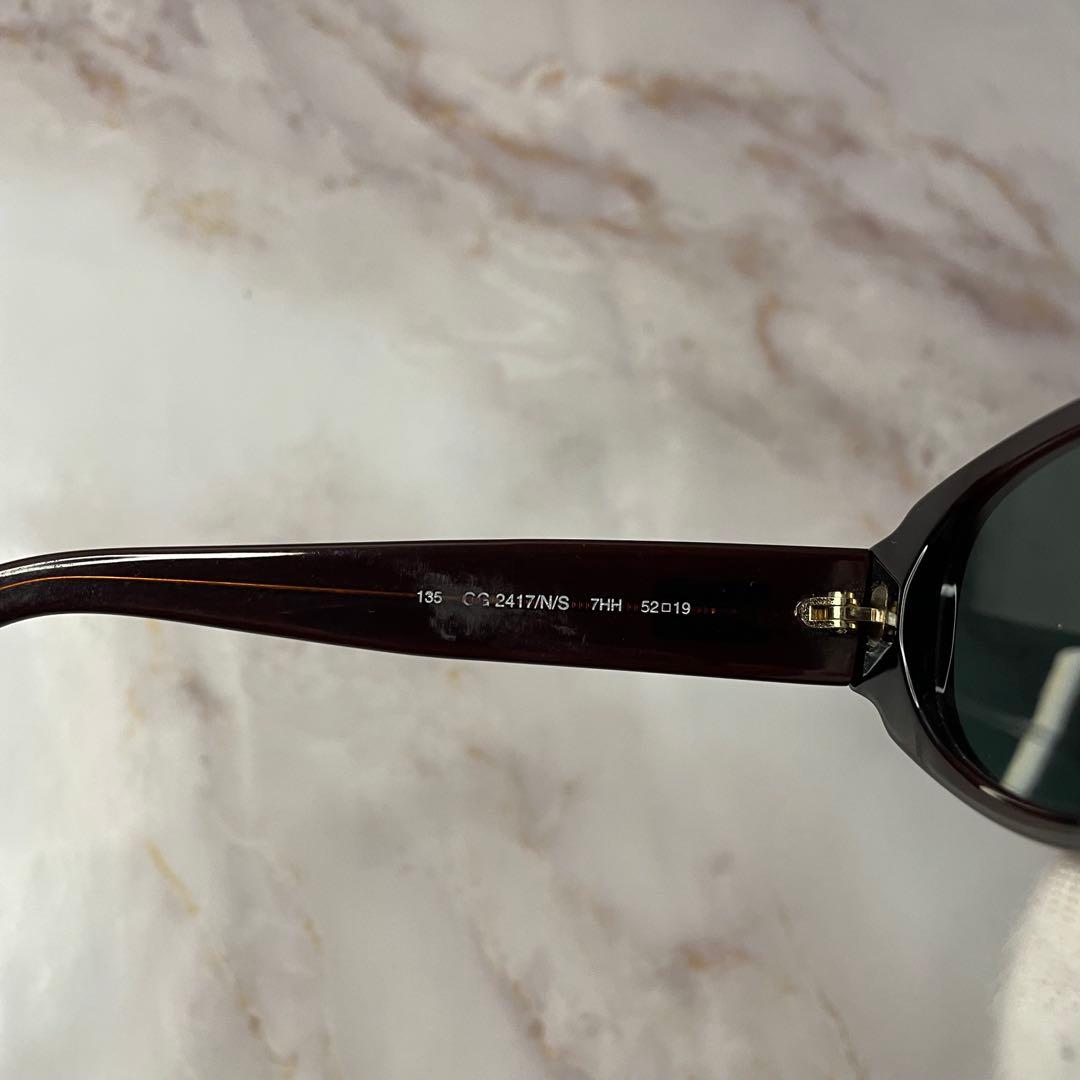 GUCCI グッチ オーバル Y2K メタル ロゴ レトロ サングラス