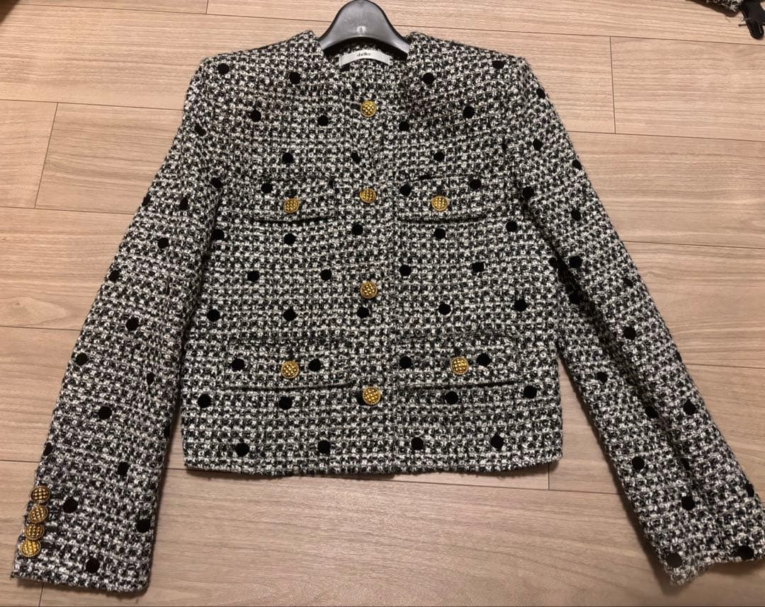 sheller ドットツイードジャケット シェリエ 即日発送★