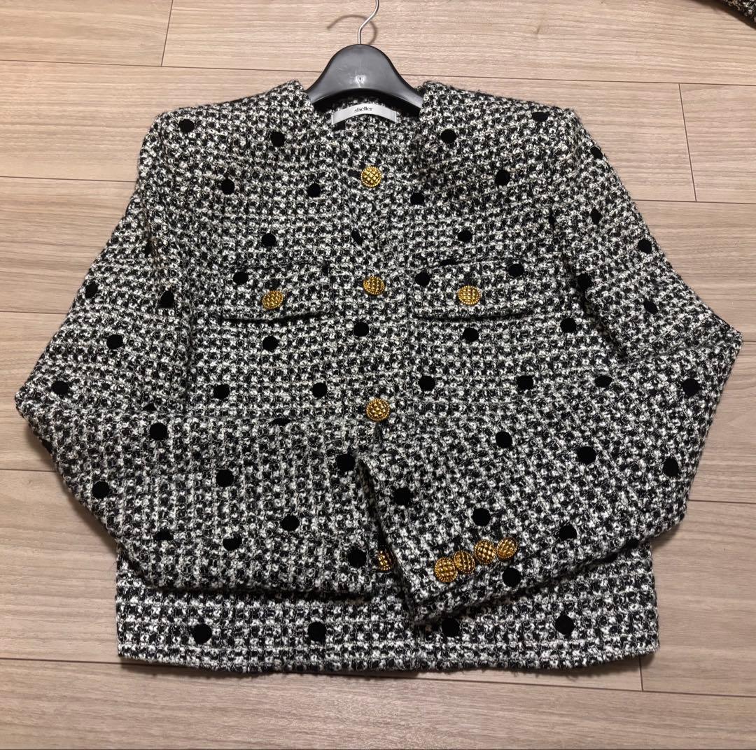 sheller ドットツイードジャケット シェリエ 即日発送★