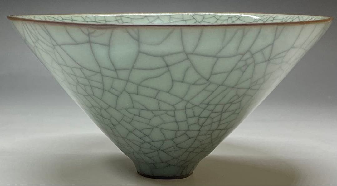 高麗青磁　李朝　茶碗　箱付　X559