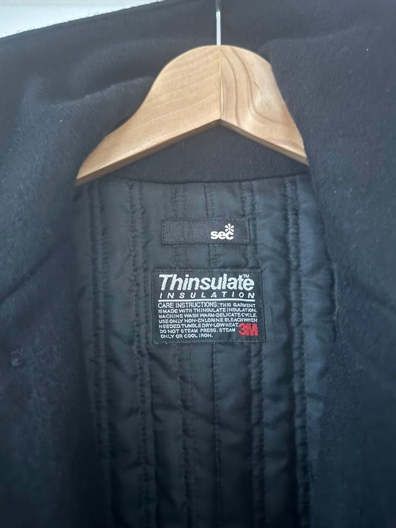 sec* セック Pコート サイズ46 ブラック