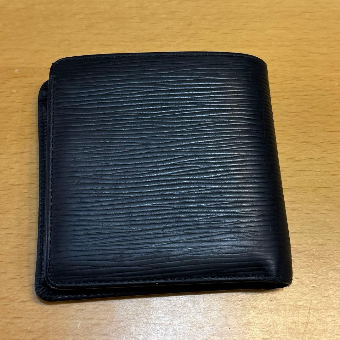 ルイヴィトン　二つ折財布　エピ黒