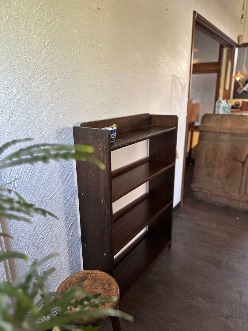 木製本棚　古道具　アンティーク　マガジンラック