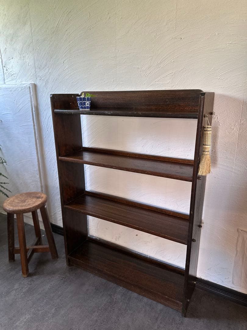 木製本棚　古道具　アンティーク　マガジンラック