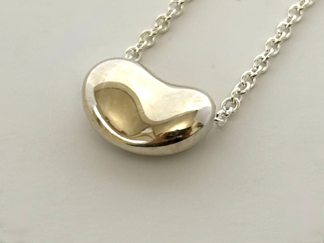 【美品】Tiffany&Co. ティファニー 925 ビーン シルバーネックレス
