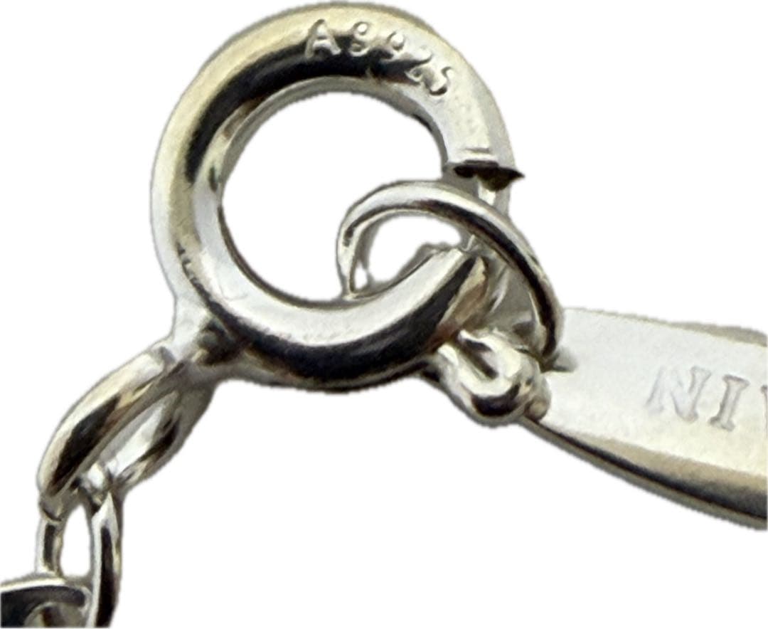 【美品】Tiffany&Co. ティファニー 925 ビーン シルバーネックレス