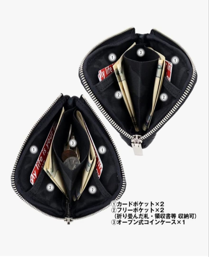 PORTER 財布 ディライト ウォレット 牛革 ミドル財布 Ｌ字ファスナー開閉