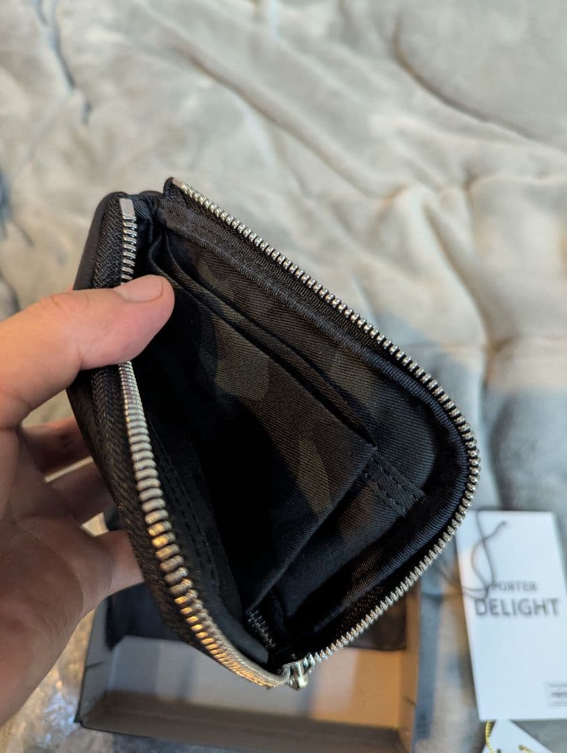 PORTER 財布 ディライト ウォレット 牛革 ミドル財布 Ｌ字ファスナー開閉