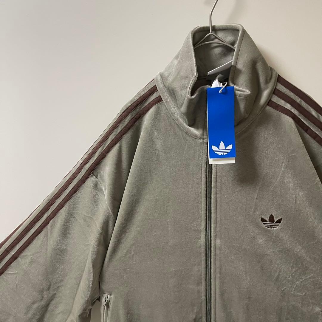 新品XL◼️アディダス　ベロアトラックトップ ベージュ　ジャーナルスタンダード