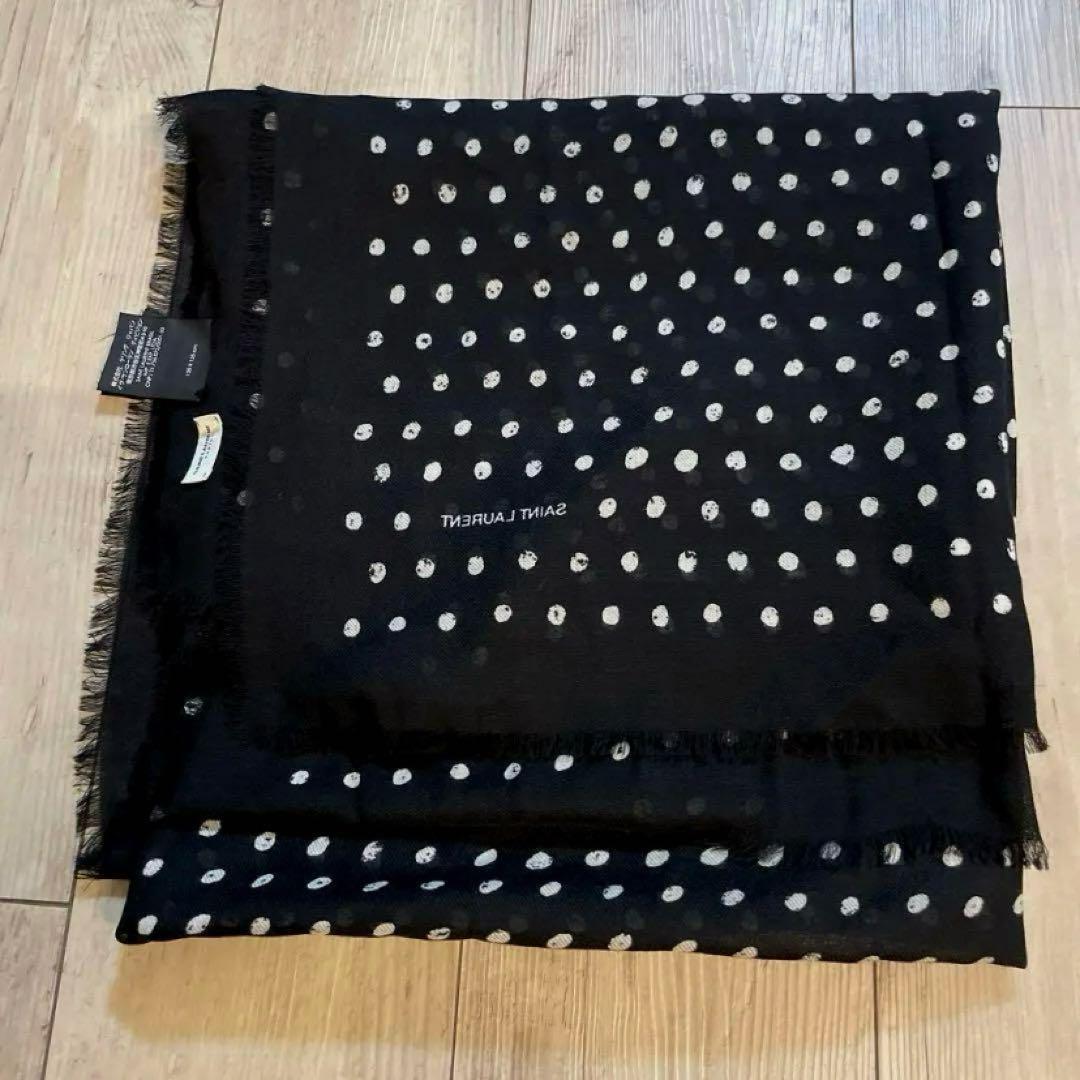 Saint Laurent ポルカドット柄スカーフストール