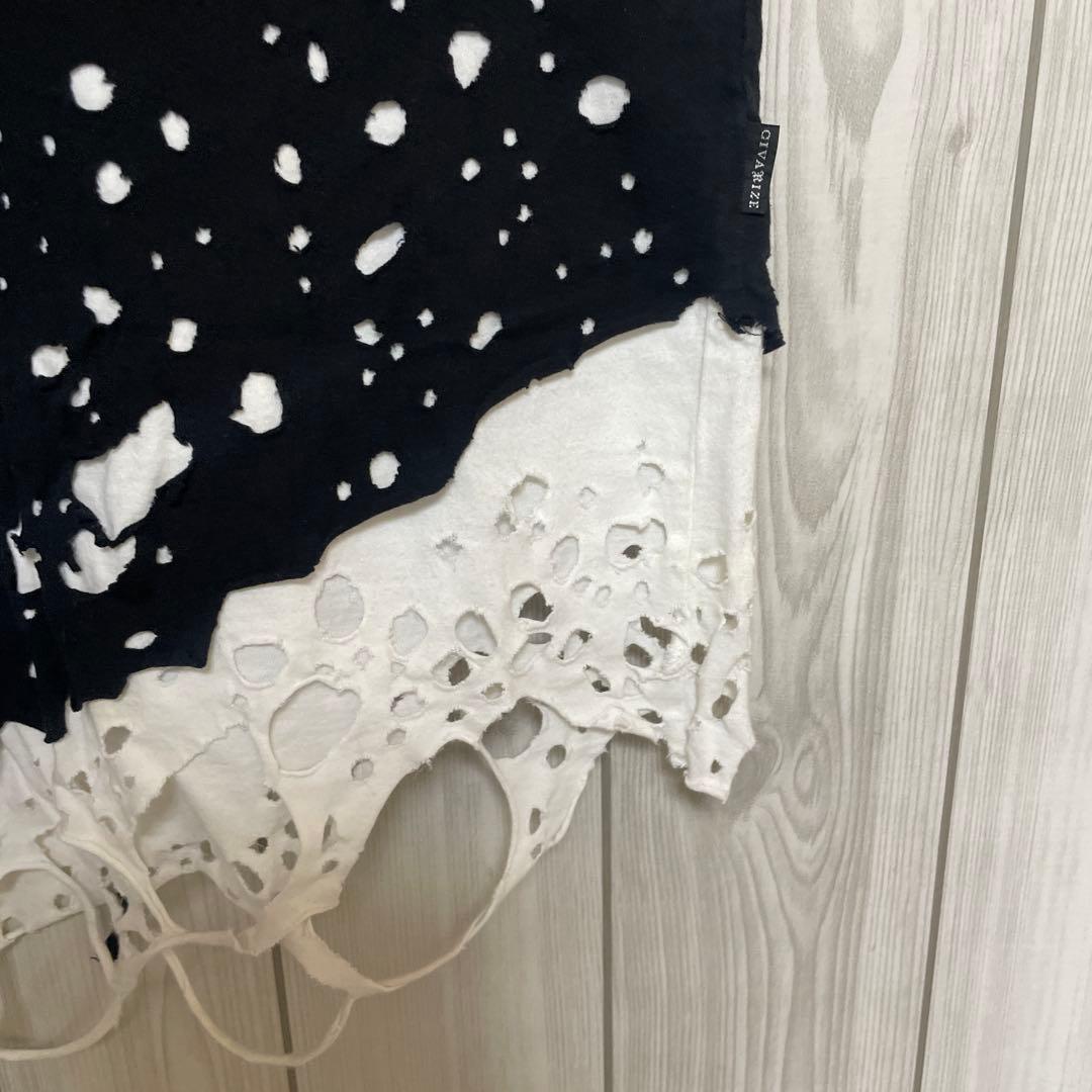 00s CIVARIZE アシンメトリー タンクトップ ダメージレイヤード