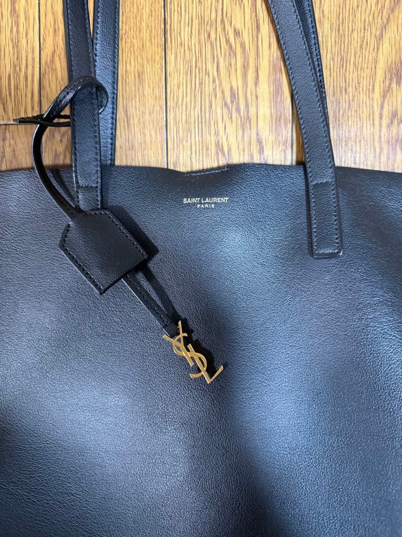 SAINT LAURENT ブラック トートバッグ ポーチ付き