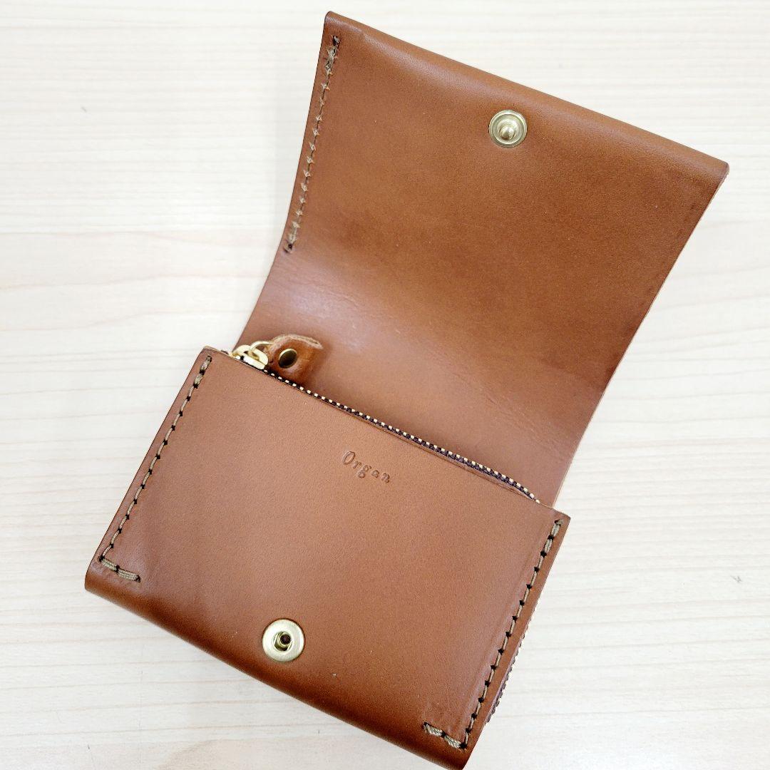 Organ オルガン 二つ折り財布 ブラウン 革　GS-64