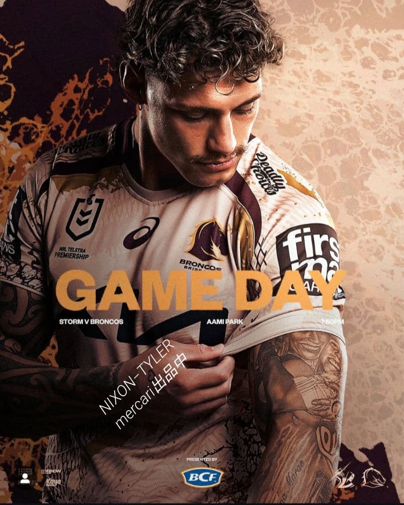 【海外Ｌサイズ】NRL ブリスベン・ブロンコス 2025インディジェナスジャージ