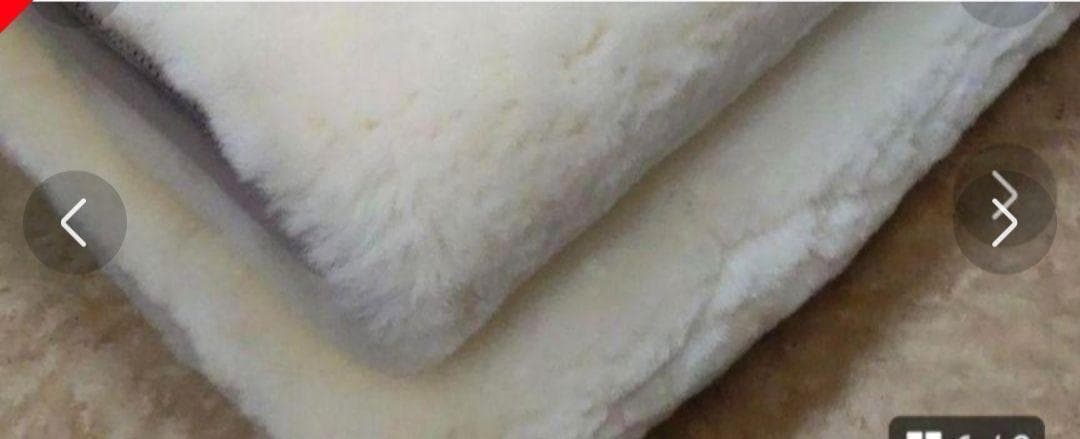 完全閉店！再入荷！西川ムートン敷パッド（オーストラリア羊毛皮100%）ベージュ