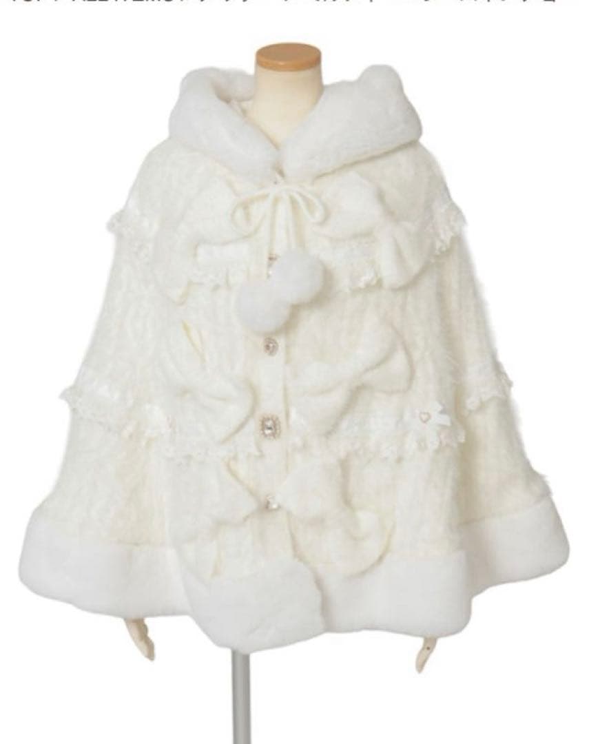 LIZ LISA リズリサ　ミルフィーユレースポンチョ　ホワイト　新品タグ付き