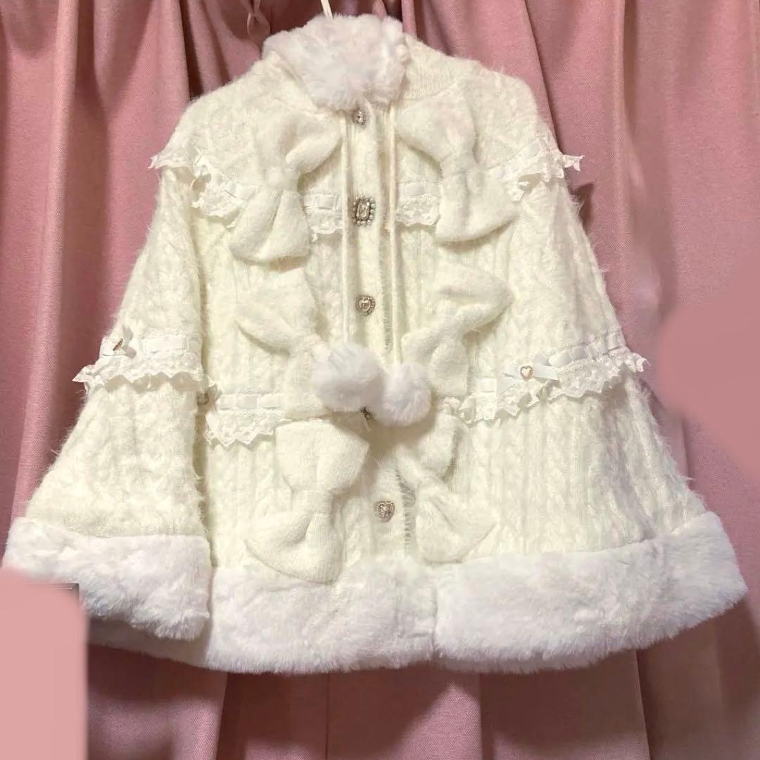 LIZ LISA リズリサ　ミルフィーユレースポンチョ　ホワイト　新品タグ付き