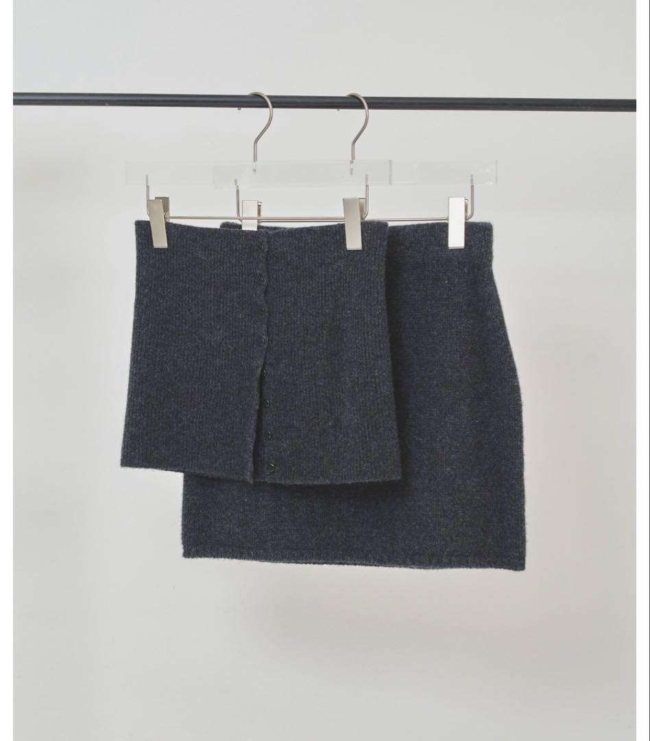 todayful Layered Knit Skirt チャコールグレー